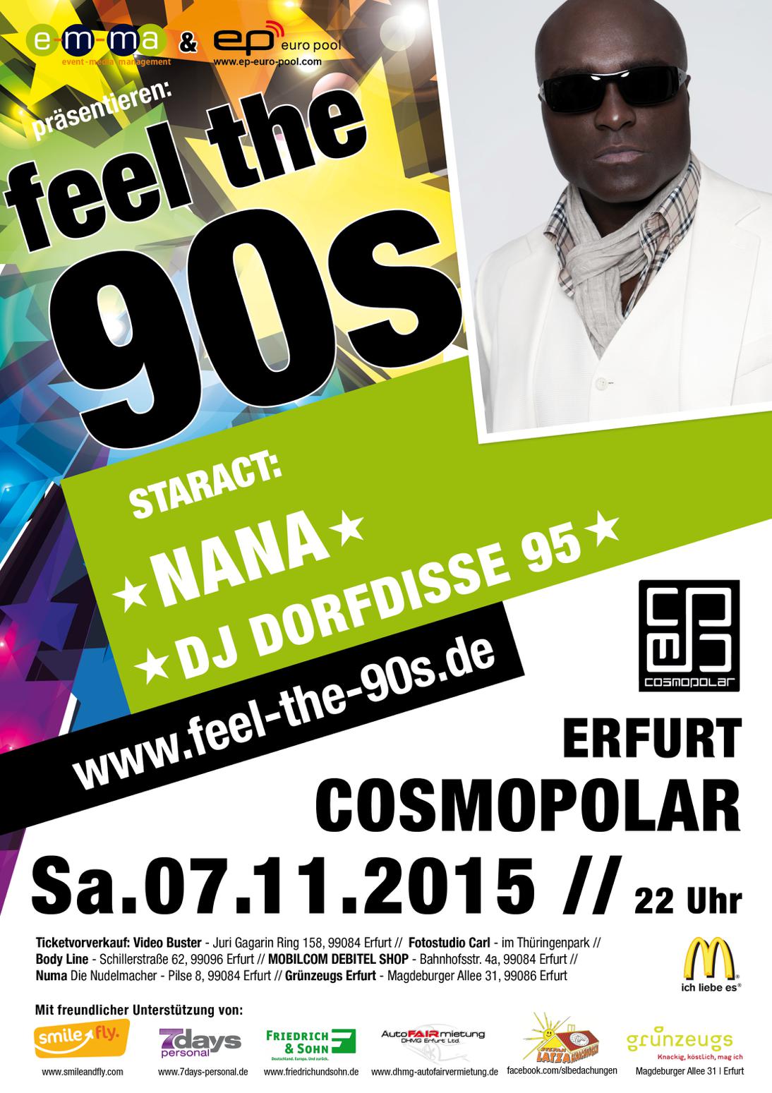 FEEL THE 90s - Star-Act: NANA Darkman & Dorfdisse 95 I Thüringens größte 90er Partyreihe