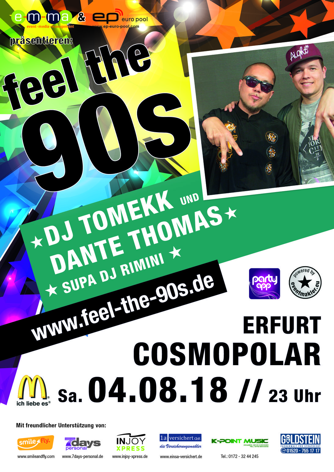 ★ Feel the 90s Erfurt ★ mit DJ Tomekk & Dante Thomas
